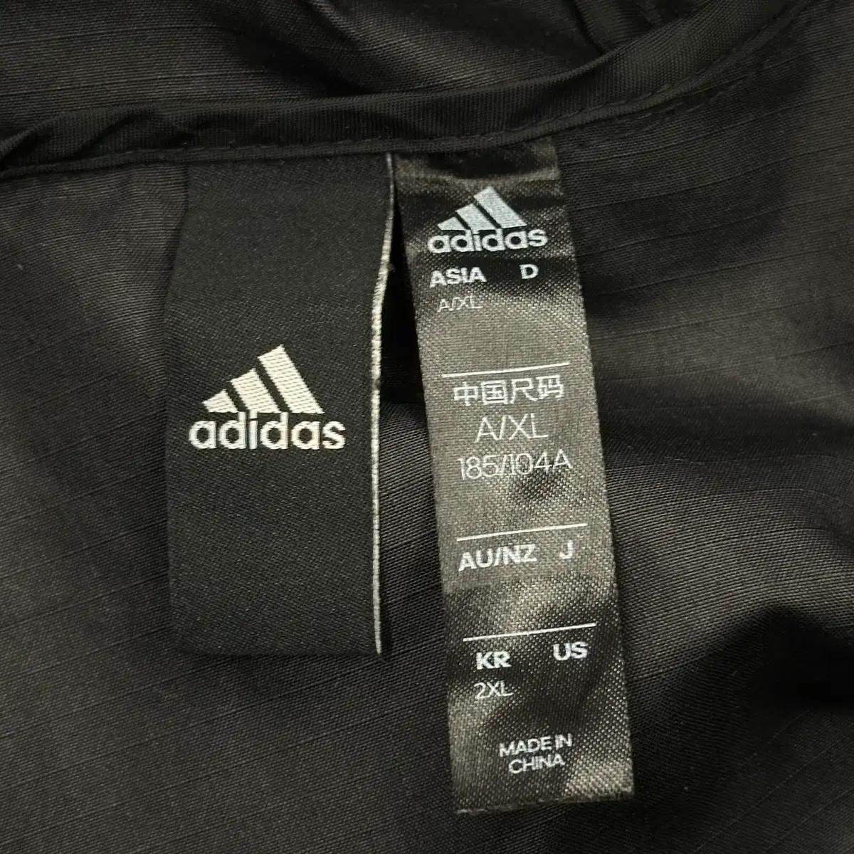 2XL 아디다스 블랙 아노락 후드 바람막이 5