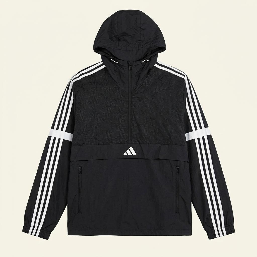 2XL 아디다스 블랙 아노락 후드 바람막이 1
