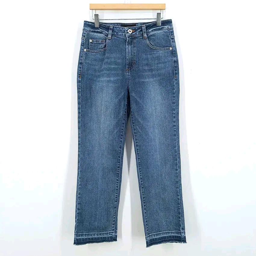 보브 여성 약스판 9부 데님팬츠 중청55 (HU43938) 2