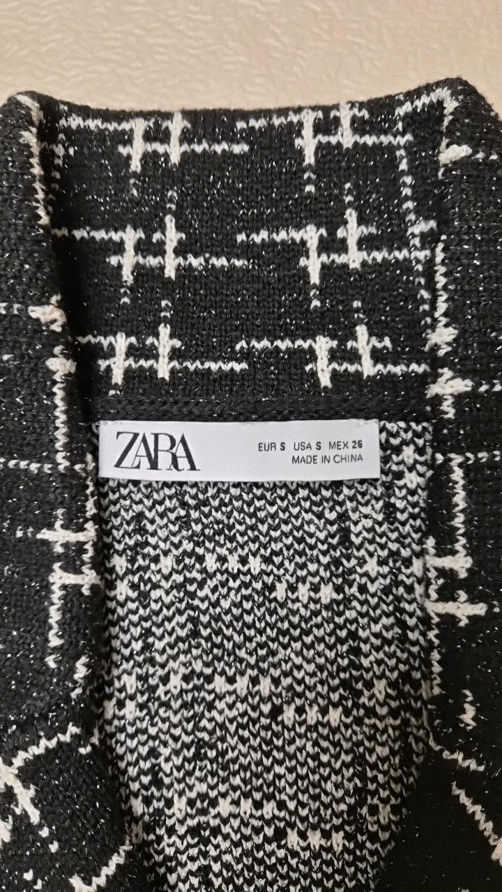 ZARA 체크 니트 가디건 스커트 셋업 3