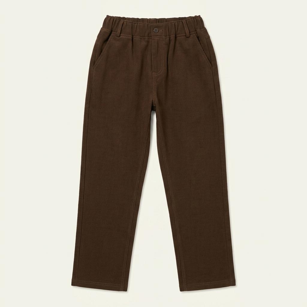 브라운 기모 밴딩 캐주얼 팬츠 1