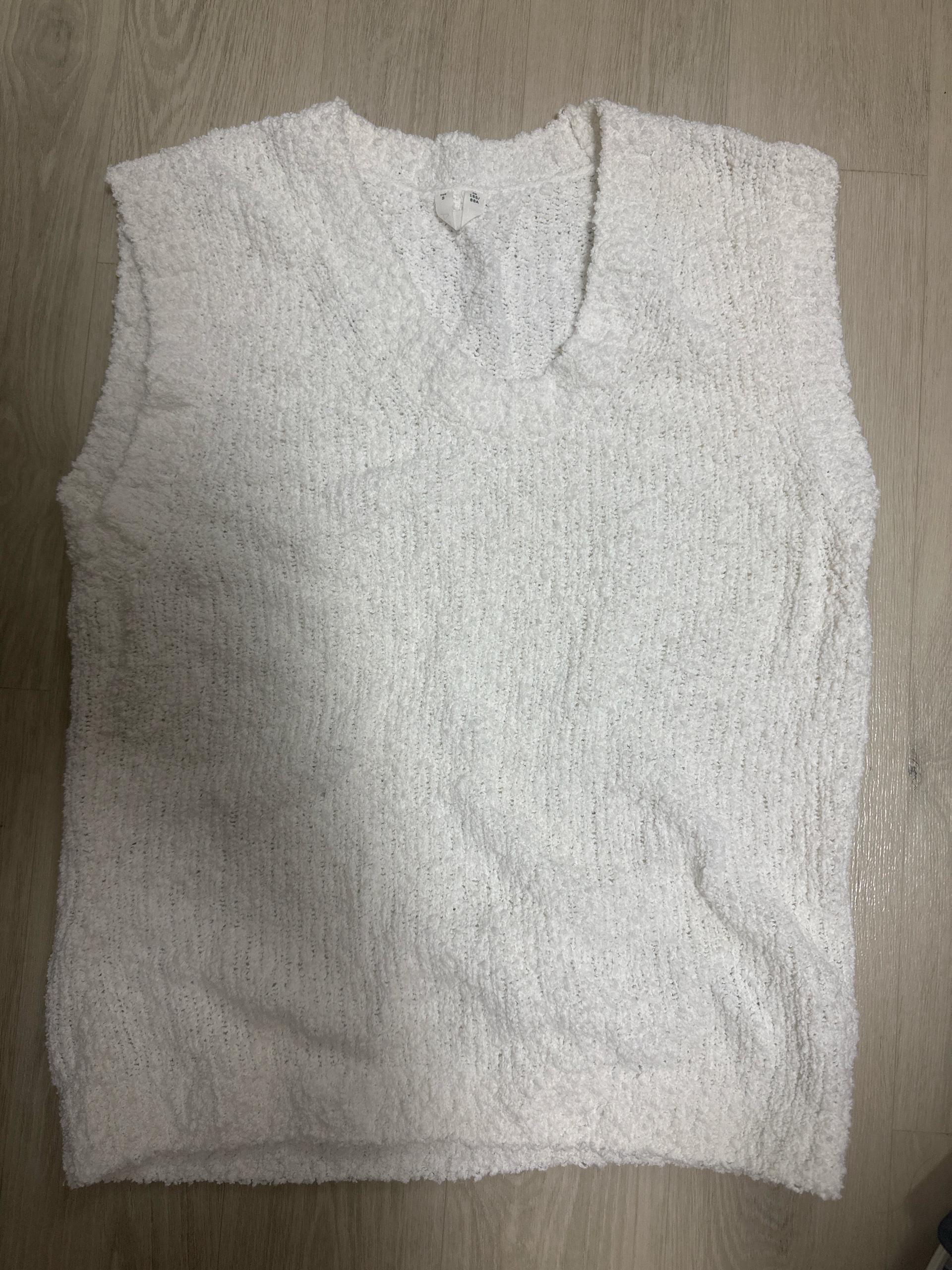 아르켓 부클레 브이넥 니트 조끼 화이트 5