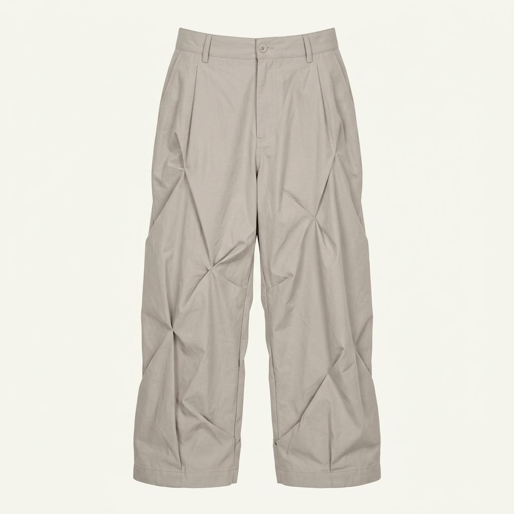 이고프리덤랩 nip crumpled pants_sand beige 1
