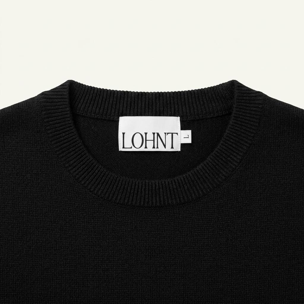 LOHNT 로언트 베이직 라운드 니트 블랙