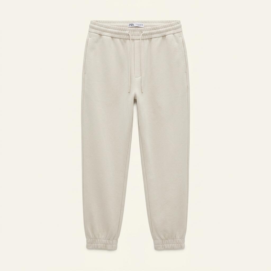 ZARA 스웨이드 질감 조거 팬츠 베이지 1