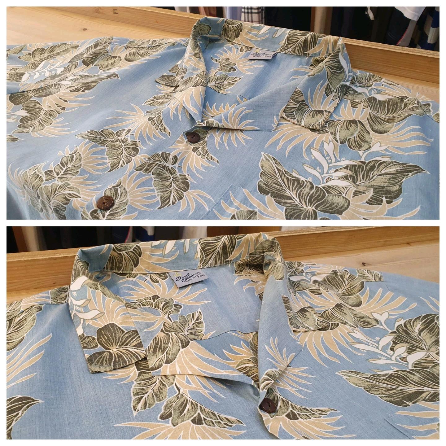 130(4XL).하와이안 셔츠(라이트블루) 4