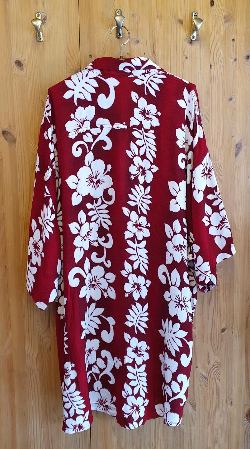 130(4XL).하와이안 셔츠(딥레드) 3