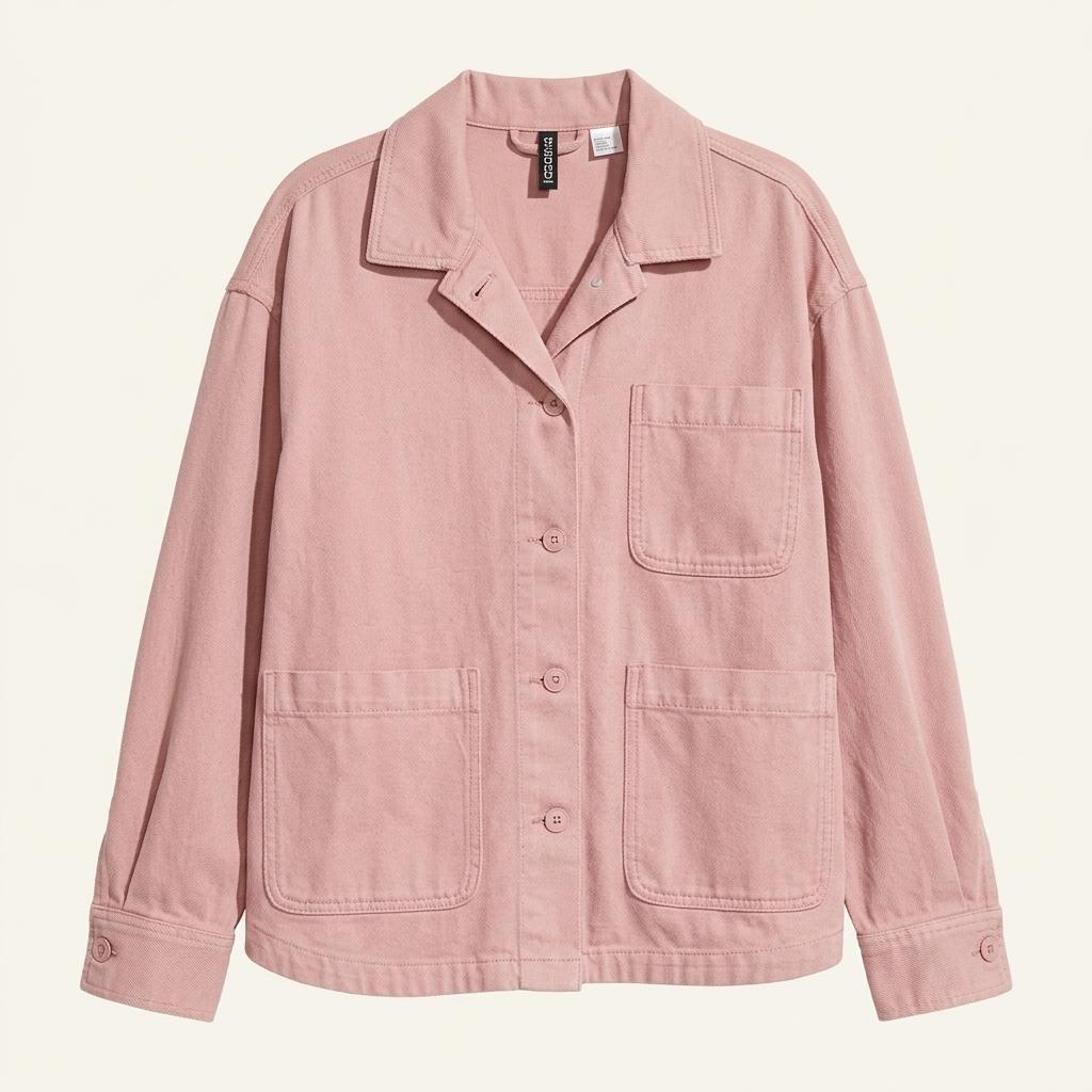 H&M 디바이디드 핑크 데님 재킷 1