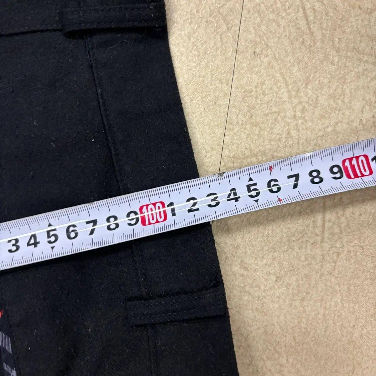 버버리 로고 블랙 모직 슬랙스 6