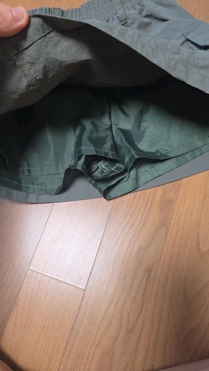 코코얀 나일론 카고 치마바지 카키 4