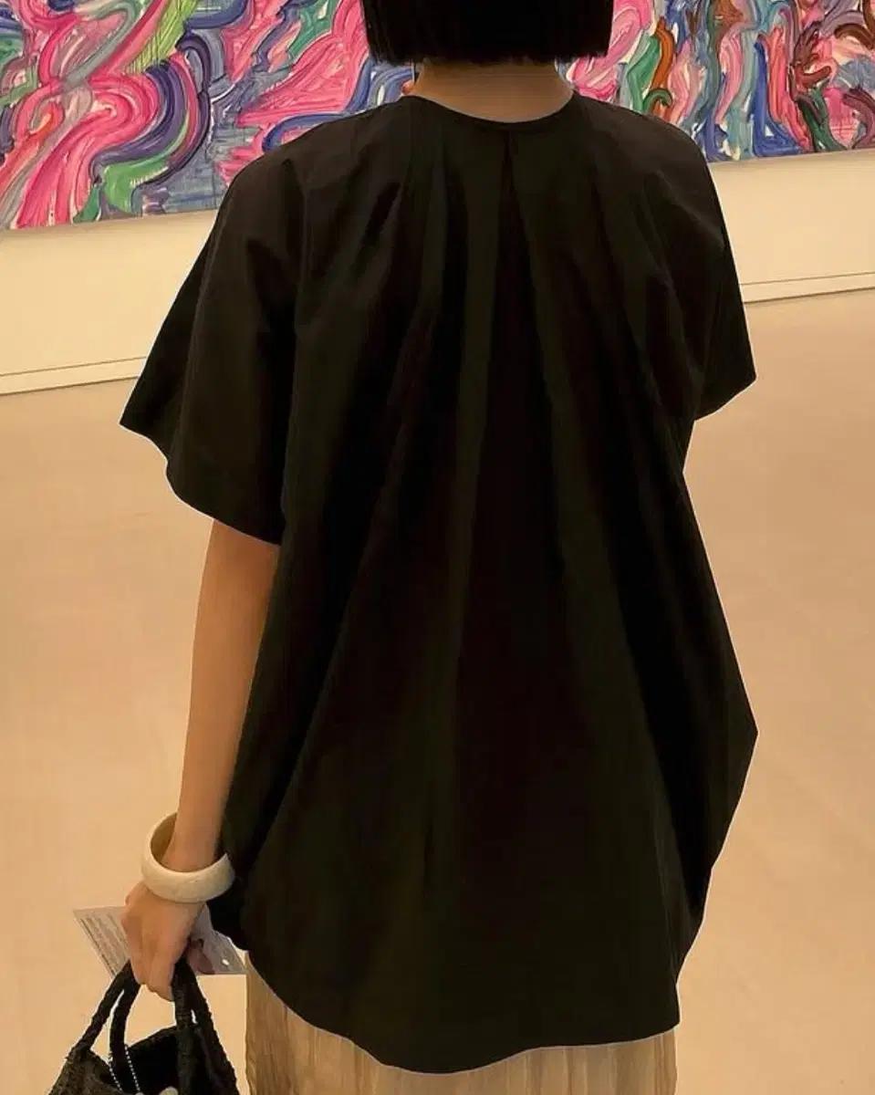 르메르 여성 파라슈트 플리츠 블라우스 블랙 6