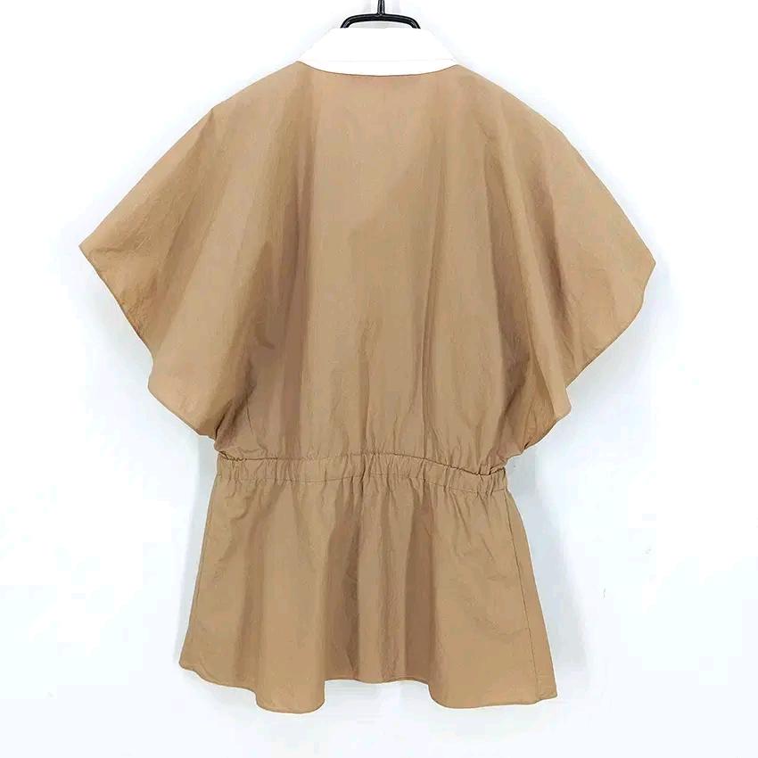마르니 여성 여름 허리밴딩 가오리블라우스 브라운90 (HU45351) 3