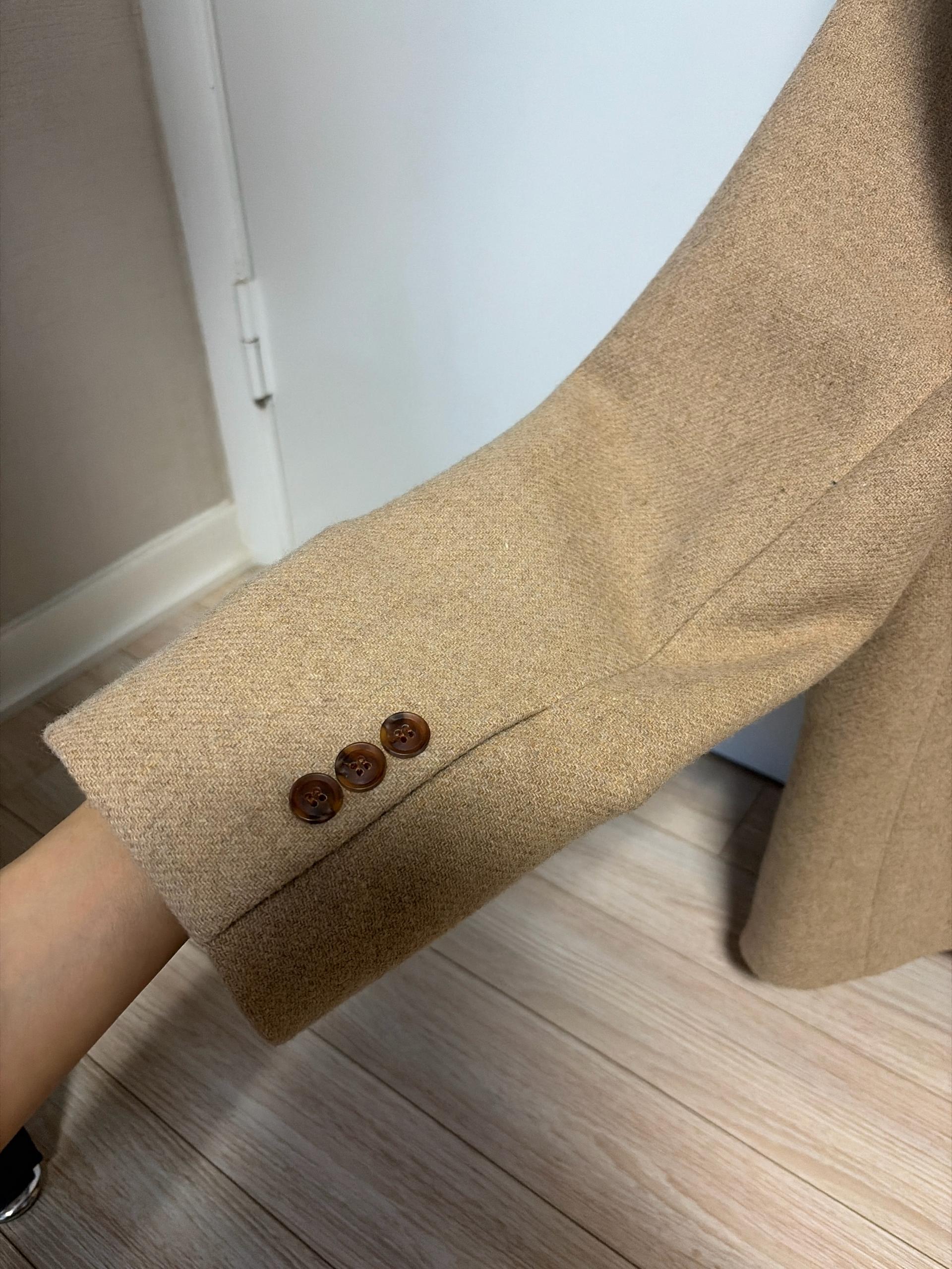 위드아웃썸머 울 싱글 코트 재킷 카멜 5