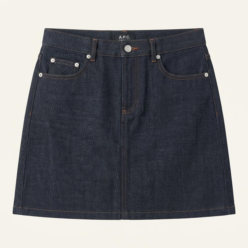 A.P.C. 생지 데님 미니스커트 인디고 1