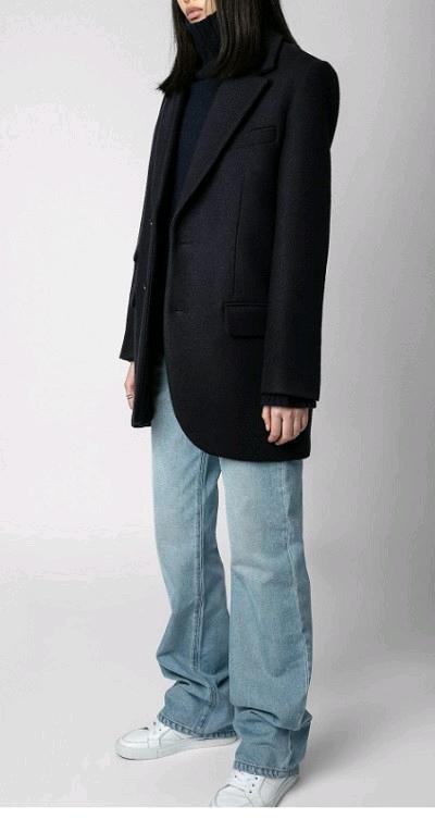 쟈딕앤볼테르 울 혼방 싱글 재킷 블랙 4