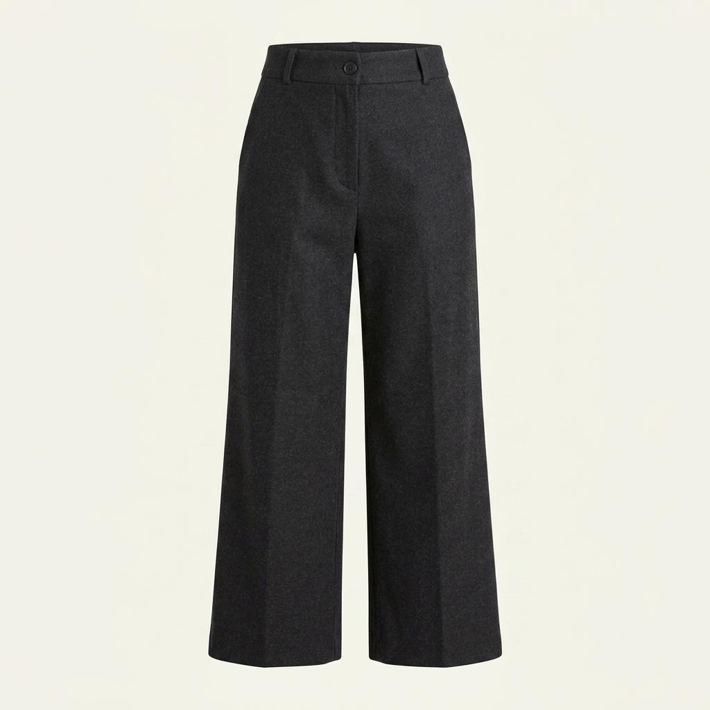 coup[ku:] 쿠 데일리 울 블렌드 와이드 슬랙스 차콜 1