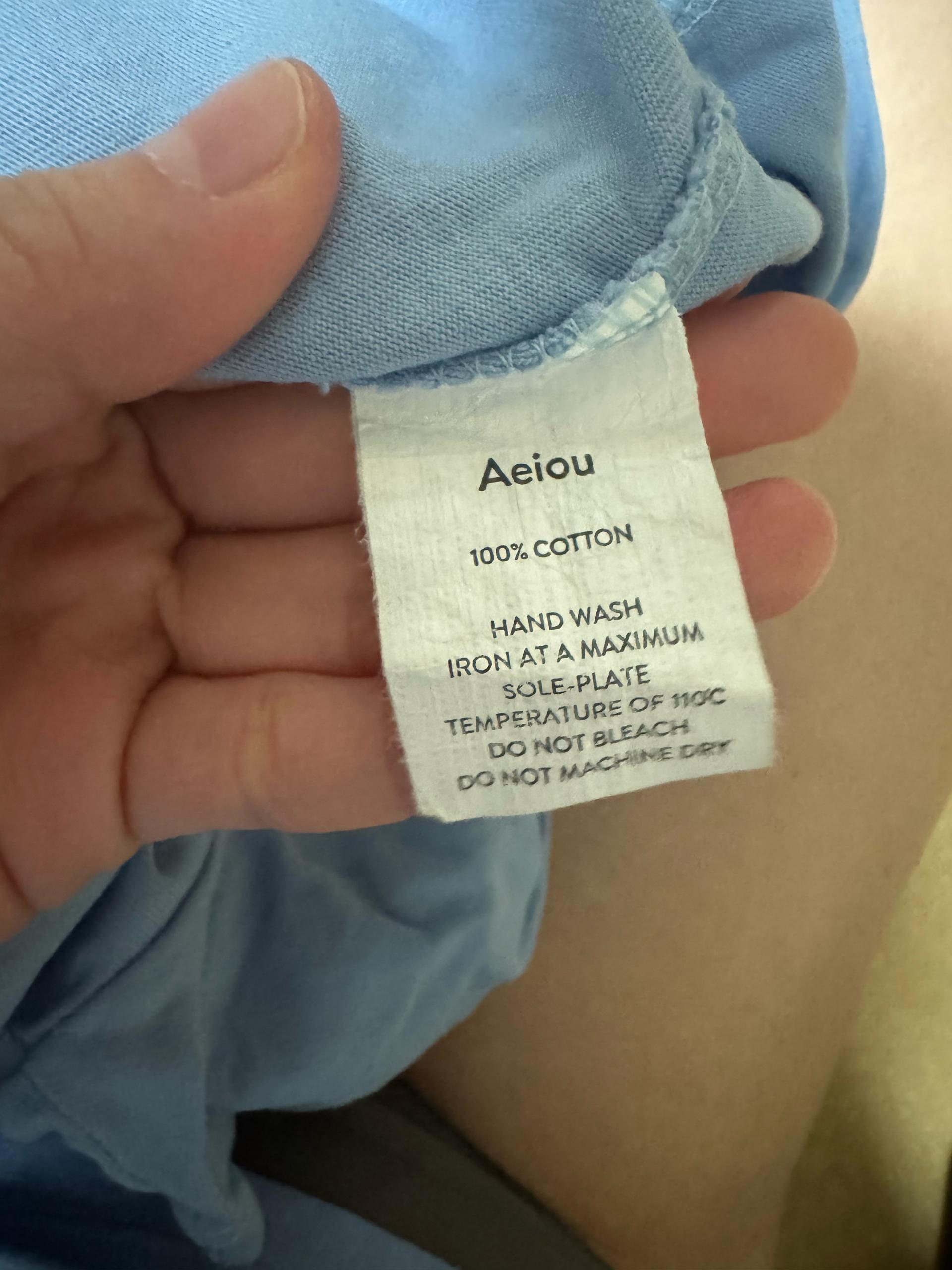 아이에이오유(Aeiou) 그래픽 반팔 티셔츠 스카이블루 3