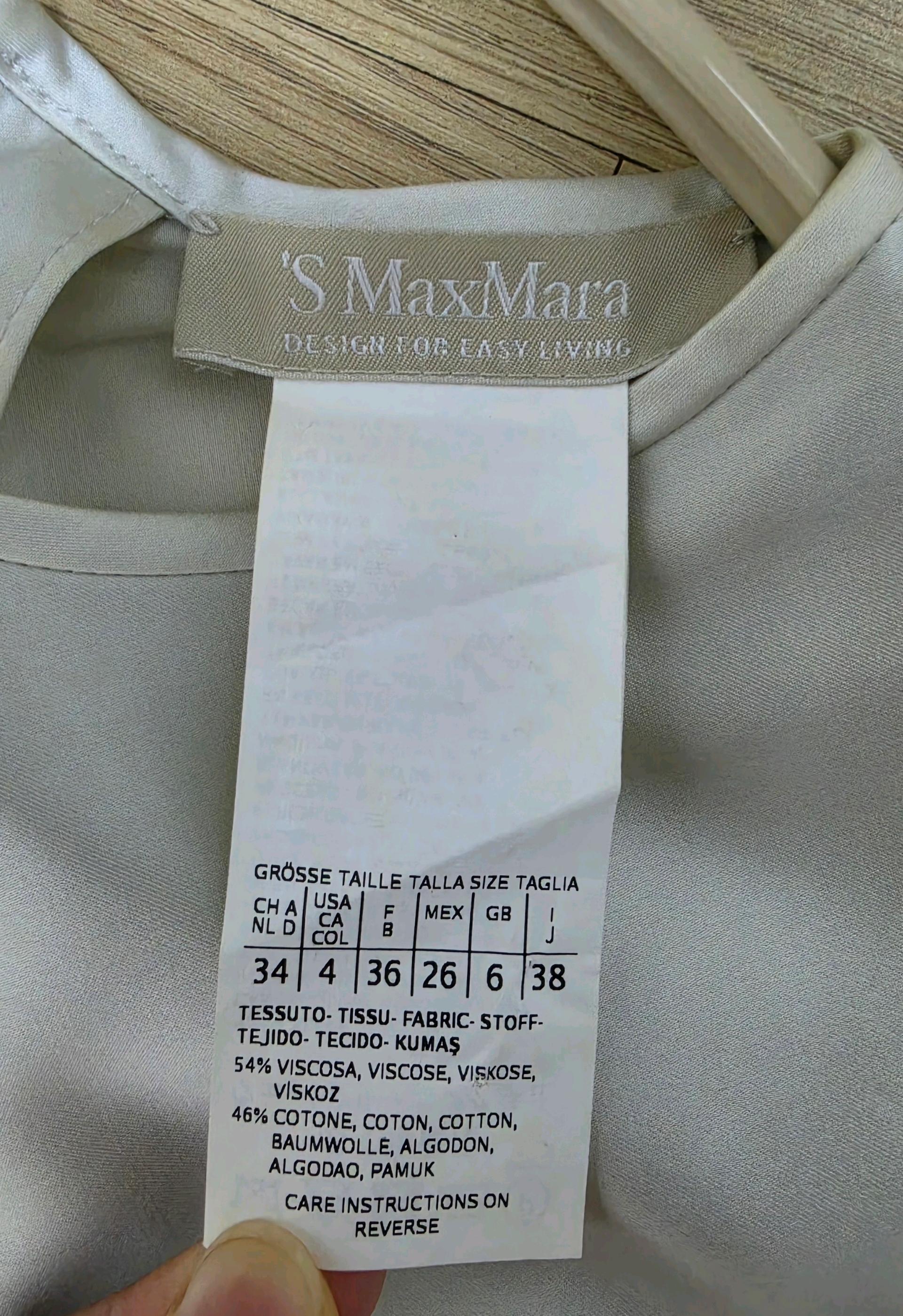 S MaxMara 에스 막스마라 실크 블렌드 민소매 롱 원피스 6