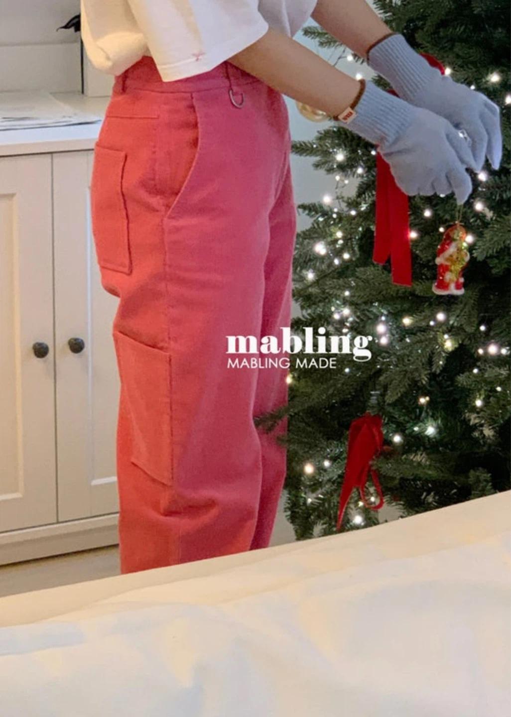 마블링 mabling 코듀로이 카팬터 팬츠 핑크 M사이즈 택제거 새상품 5