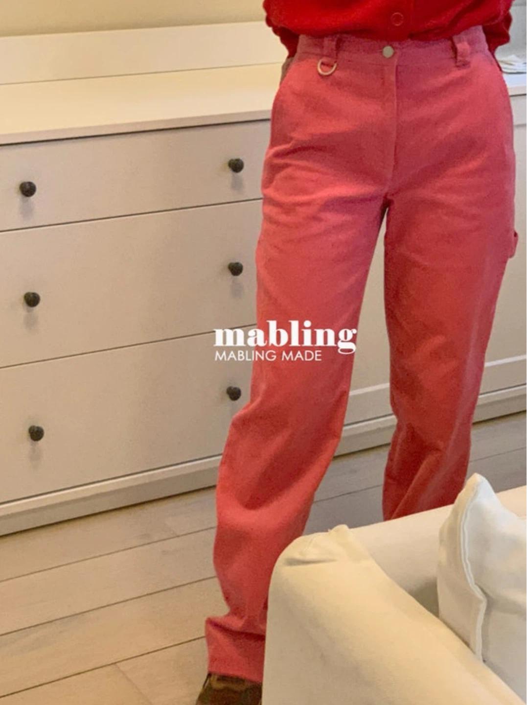 마블링 mabling 코듀로이 카팬터 팬츠 핑크 M사이즈 택제거 새상품 6