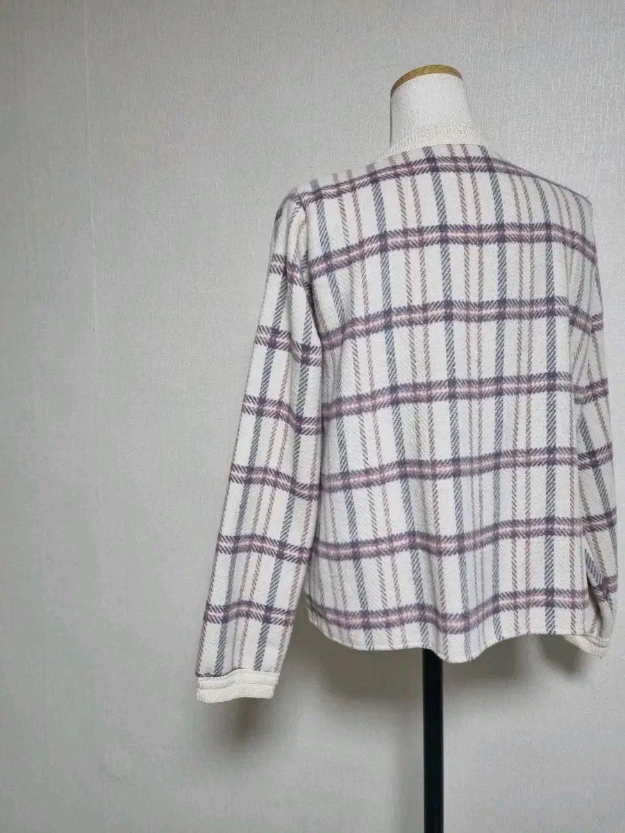 K87 진주단추체크자켓형가디건 5