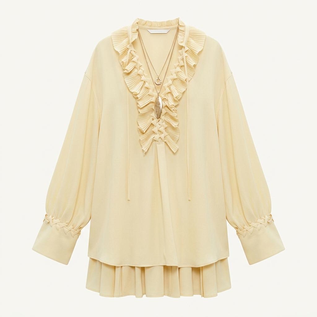 H&M 러플블라우스 (S) 1