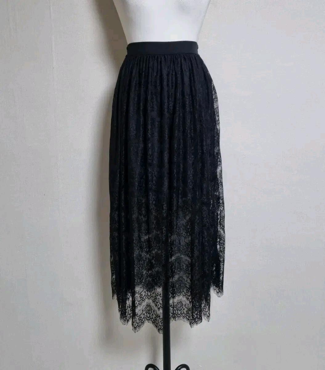 LS176블랙 레이스 롱 스커트 2