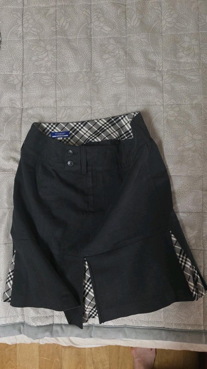 [Burberry] 버버리 블루라벨 체크 배색 미니스커트 블랙 8