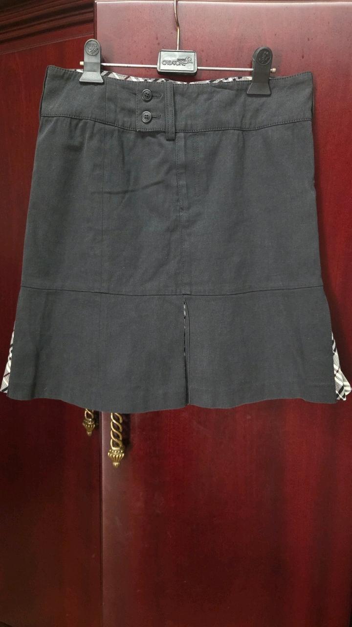 [Burberry] 버버리 블루라벨 체크 배색 미니스커트 블랙 5