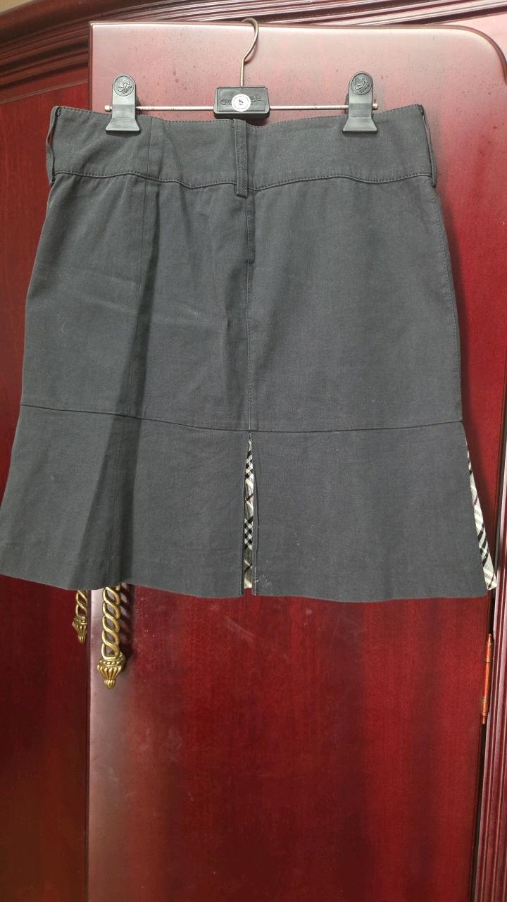 [Burberry] 버버리 블루라벨 체크 배색 미니스커트 블랙 6