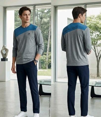 빈폴 남성 긴팔 티셔츠 그레이 블루 2