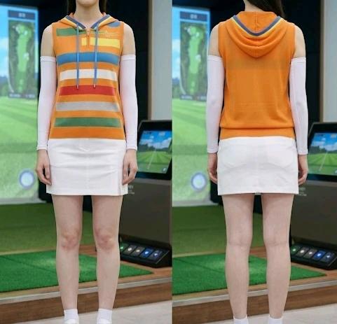 루이까또즈 펀칭 민소매 후드조끼 2