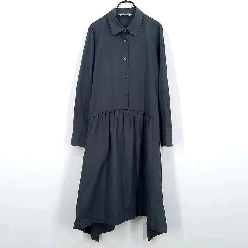 보브 여성 춘추 소프트 반버튼 긴팔원피스 챠콜55 (HU44037) 2