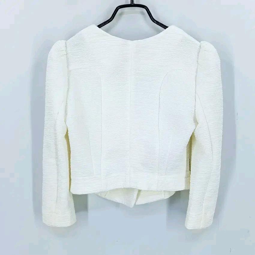 매긴 여성 춘추 6부소매 스판끼 숏자켓 아이보리 (HU44135) 3