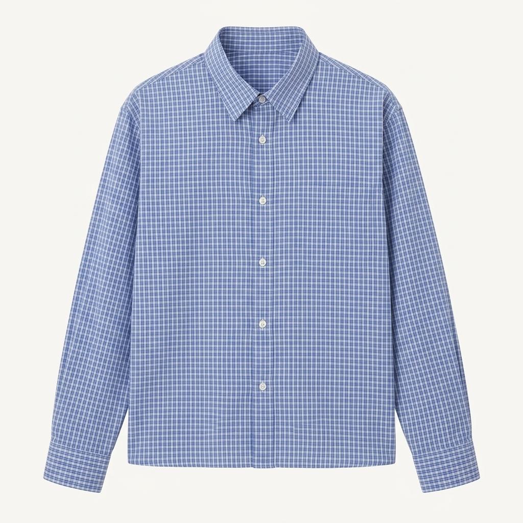[스토커즈X브랜디드]PINTER CROP CHECK SHIRT [BLUE] 1