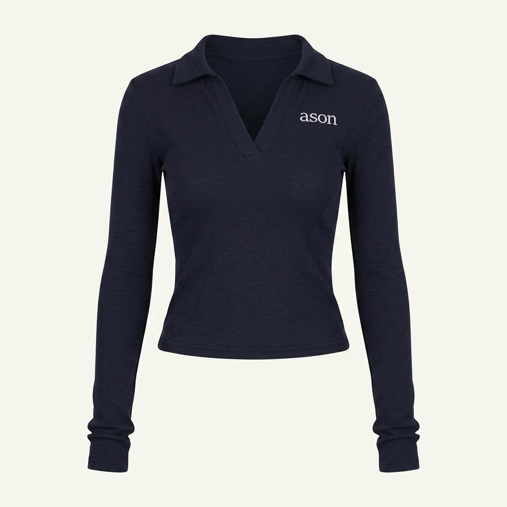 애즈온 IVY COLLAR LONG SLEEVE 1