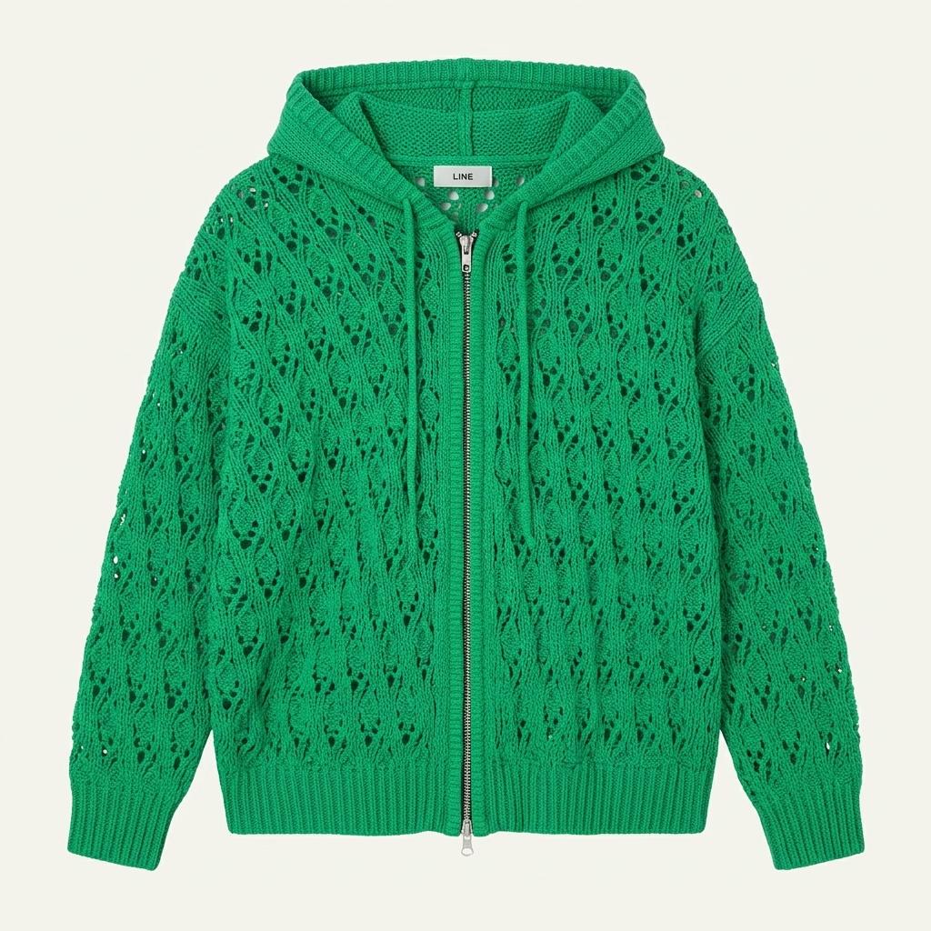 알렌느 니트 후드 집업 1