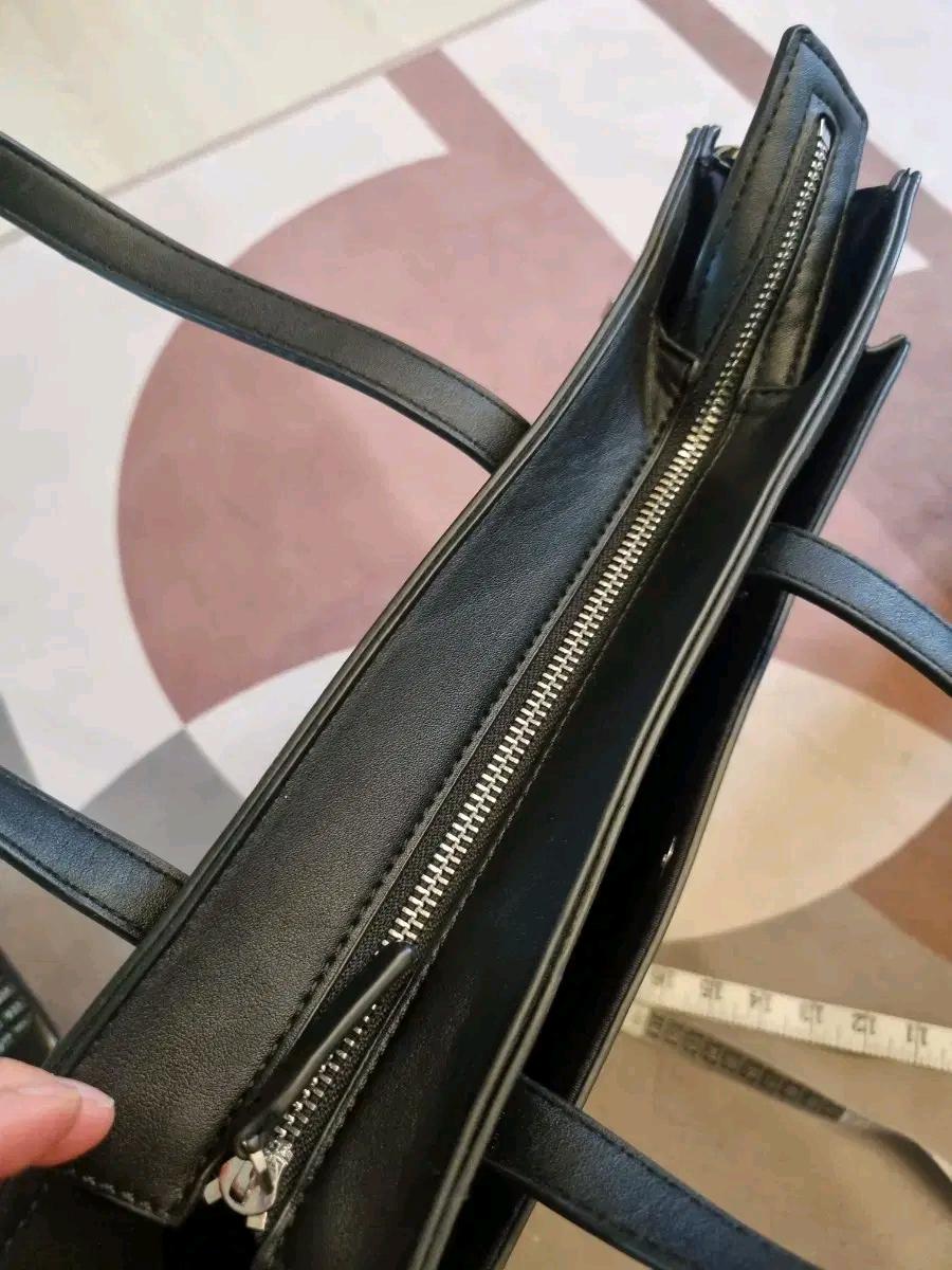 LEATHER 레더Y 스퀘어 토트백 5