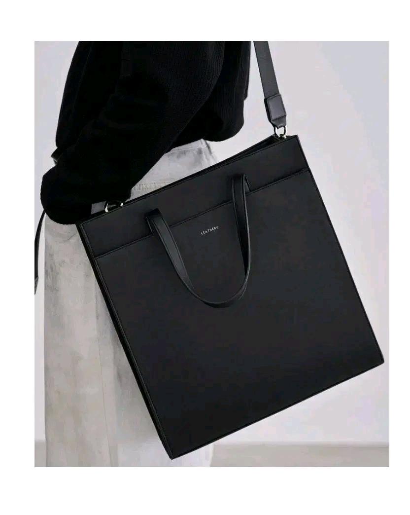 LEATHER 레더Y 스퀘어 토트백 3