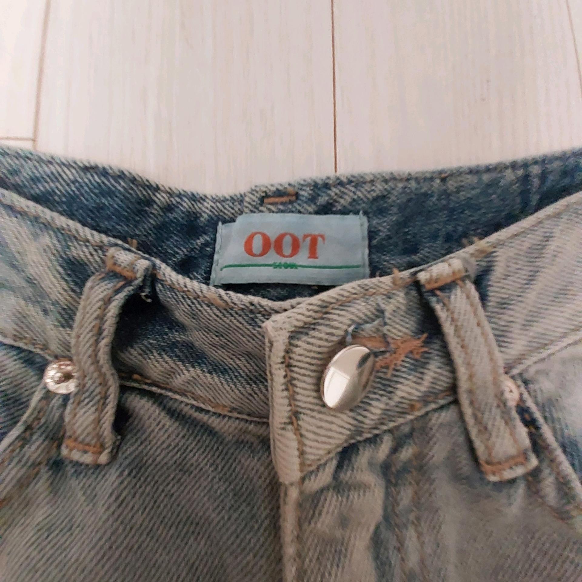 OOT 빈티지 와이드 컷팅 데님 팬츠 4