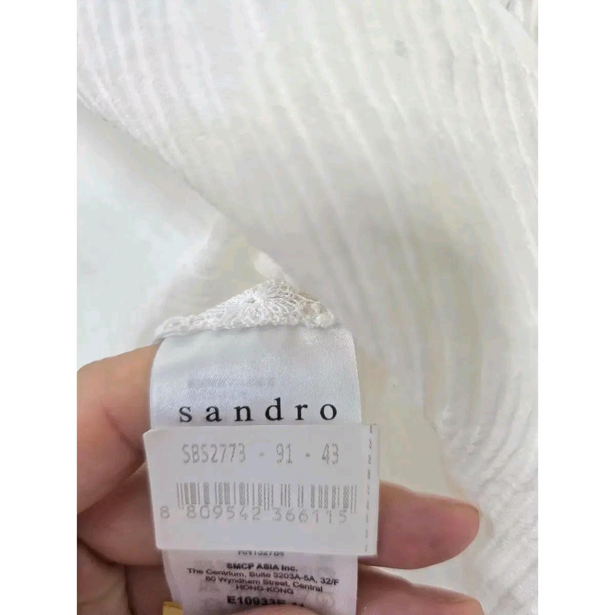 M 산드로 SANDRO 화이트 블라우스 D612 4