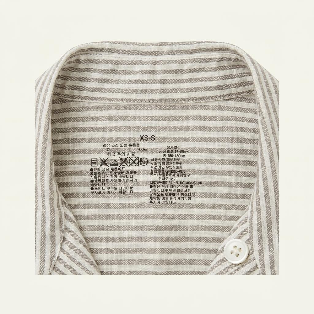 무인양품 린넨 스트라이프 셔츠 XS-S 1