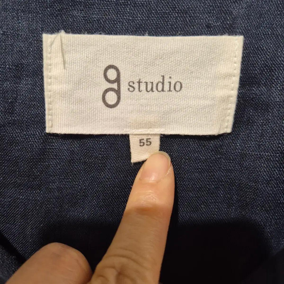 G스튜디오 셔츠 네이비 린넨 3