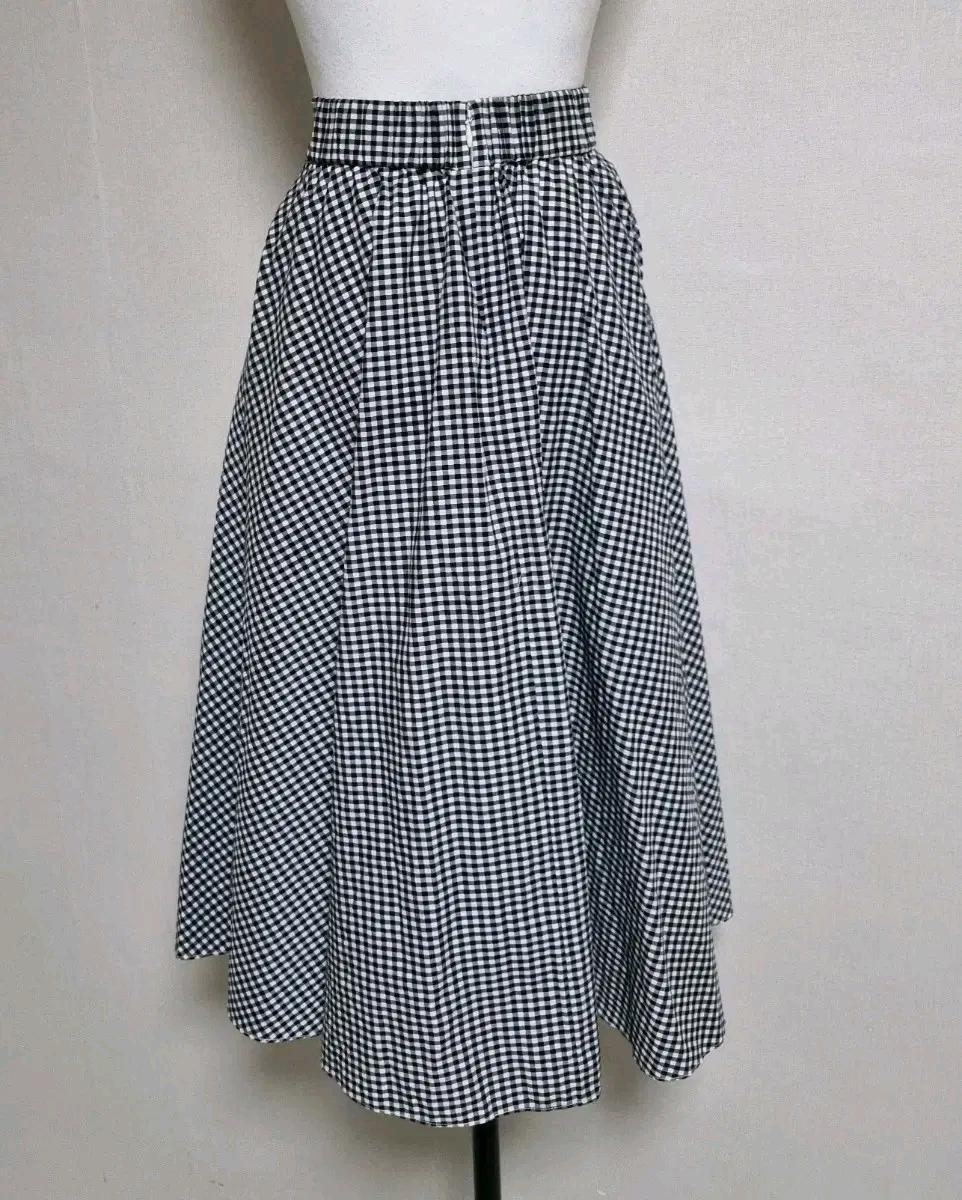 LS151 유니클로체크플레어롱스커트66 4
