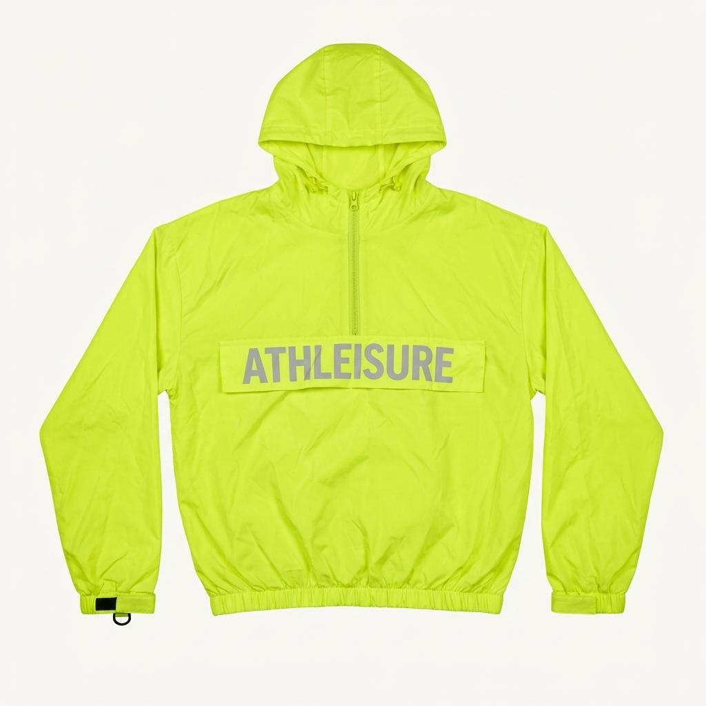 (B-5)ATHLEISURE 네온 옐로우 하프집업 아노락 점퍼 1