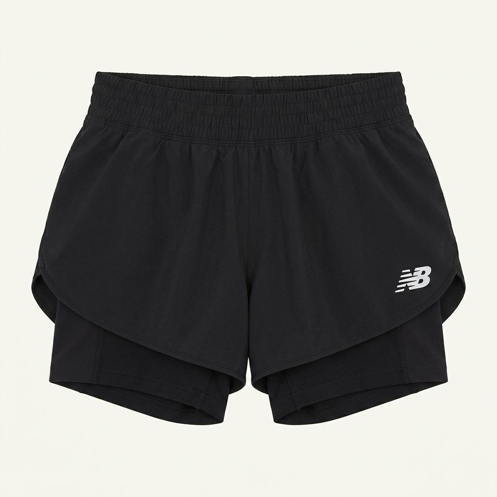 뉴발란스 NB DRY 여성 2in1 런닝 반바지 블랙 1
