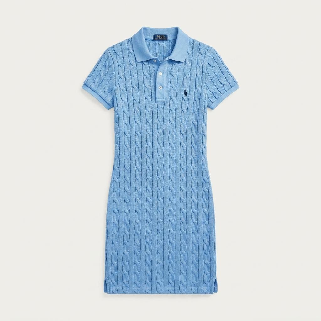 POLO RALPH LAUREN 폴로 랄프 로렌 케이블 카라 니트 원피스 M [A361] 1