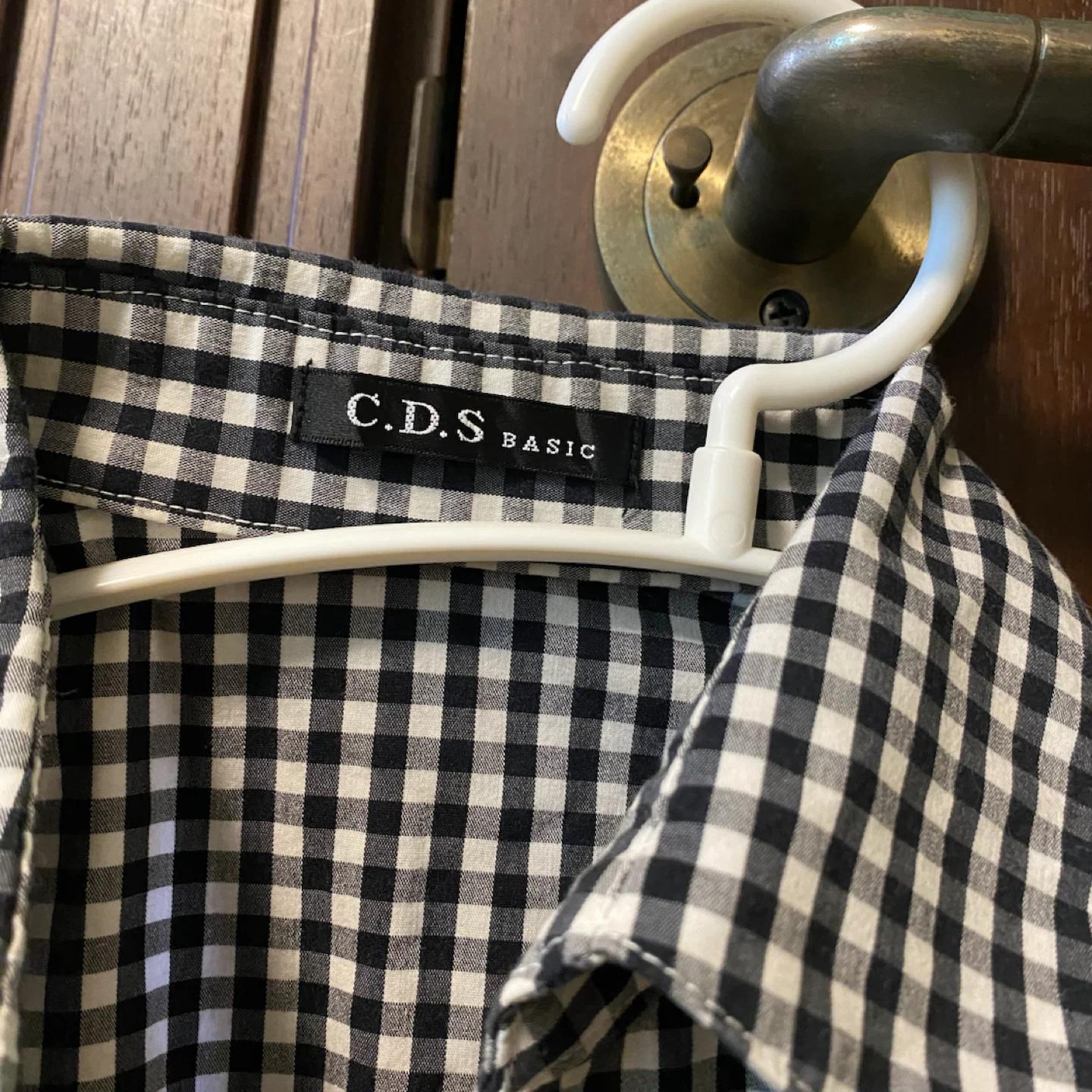 C.D.S BASIC 체크 나시 셔츠 M size 4