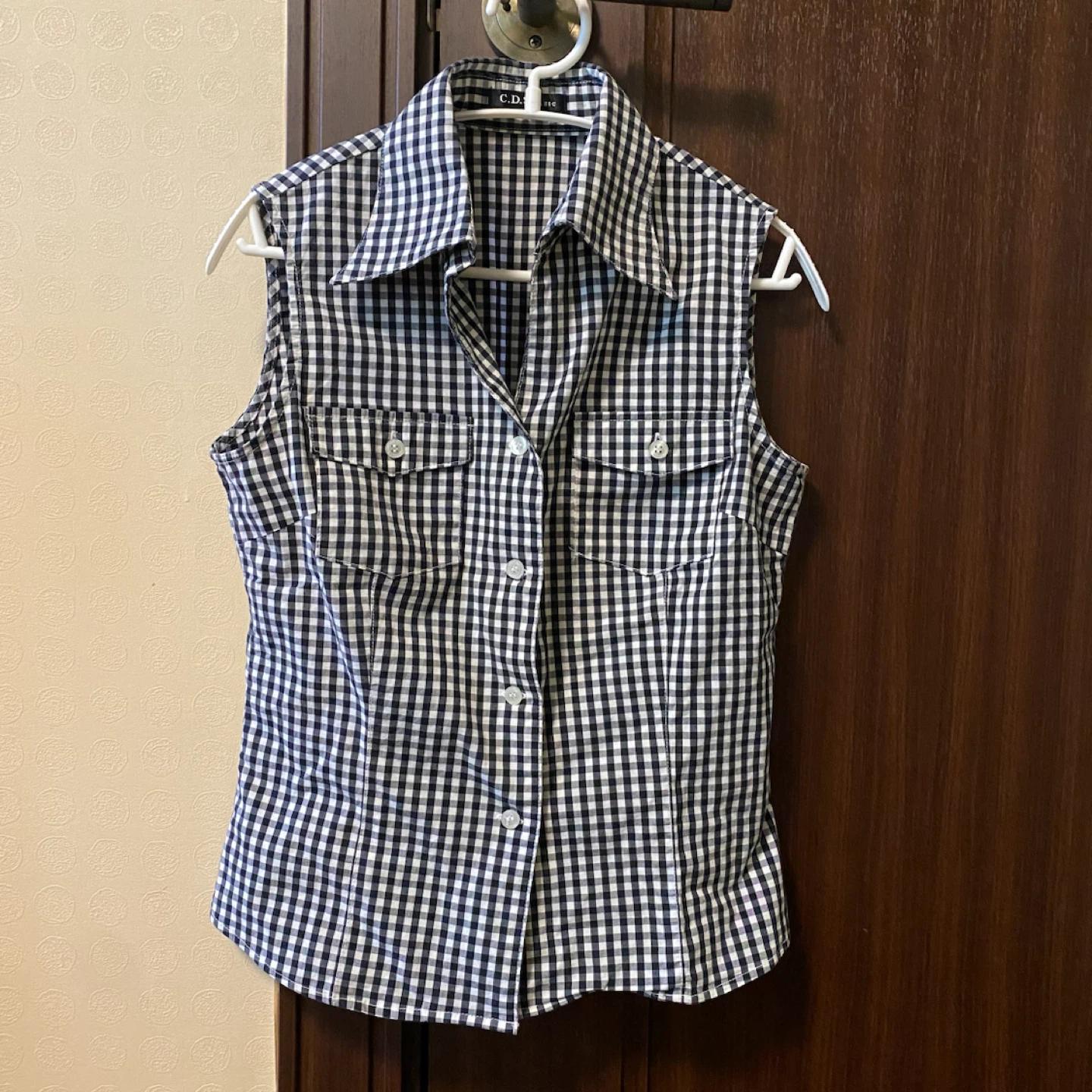 C.D.S BASIC 체크 나시 셔츠 M size 2