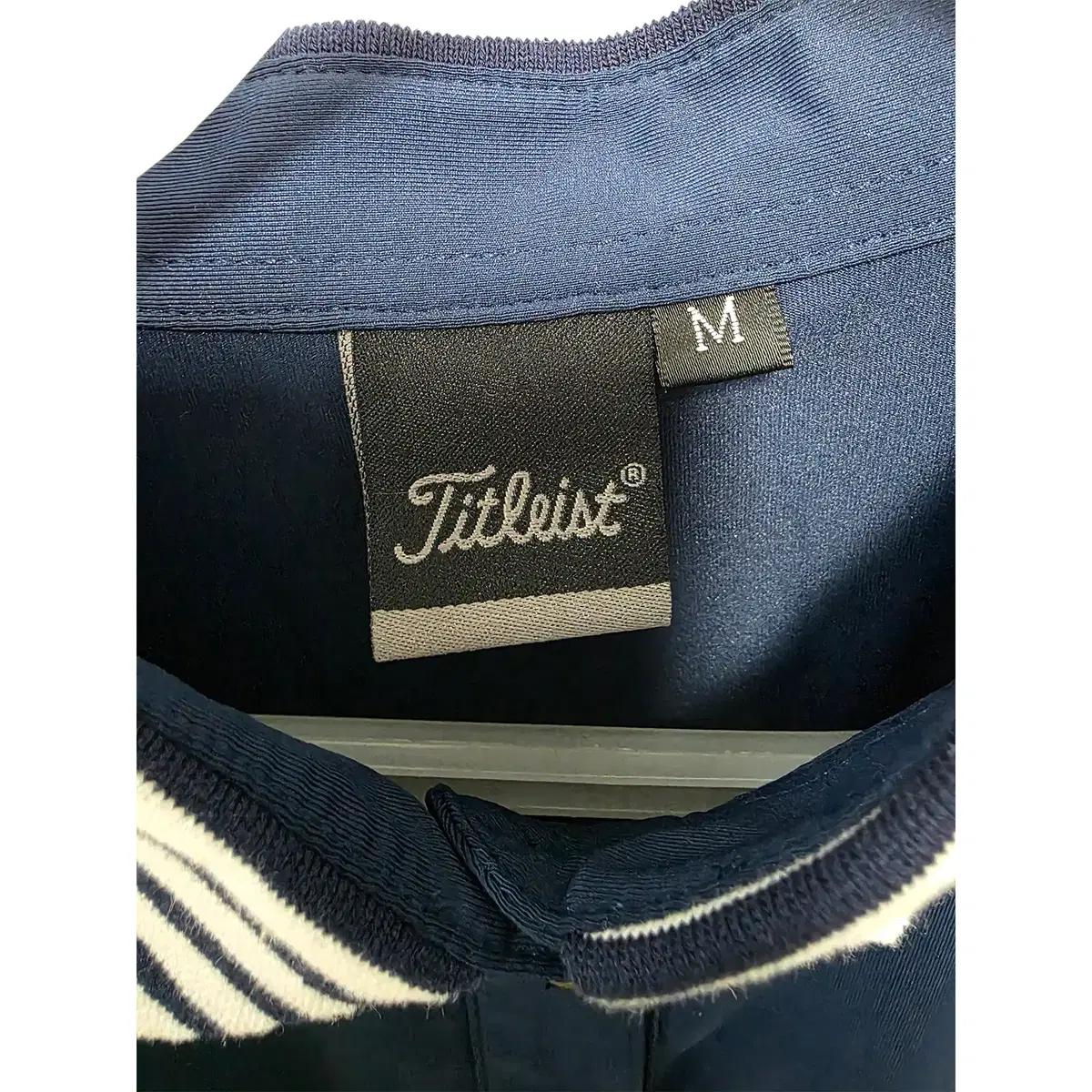 M 타이틀리스트 골프 네이비 카라 반팔 티 D836 3
